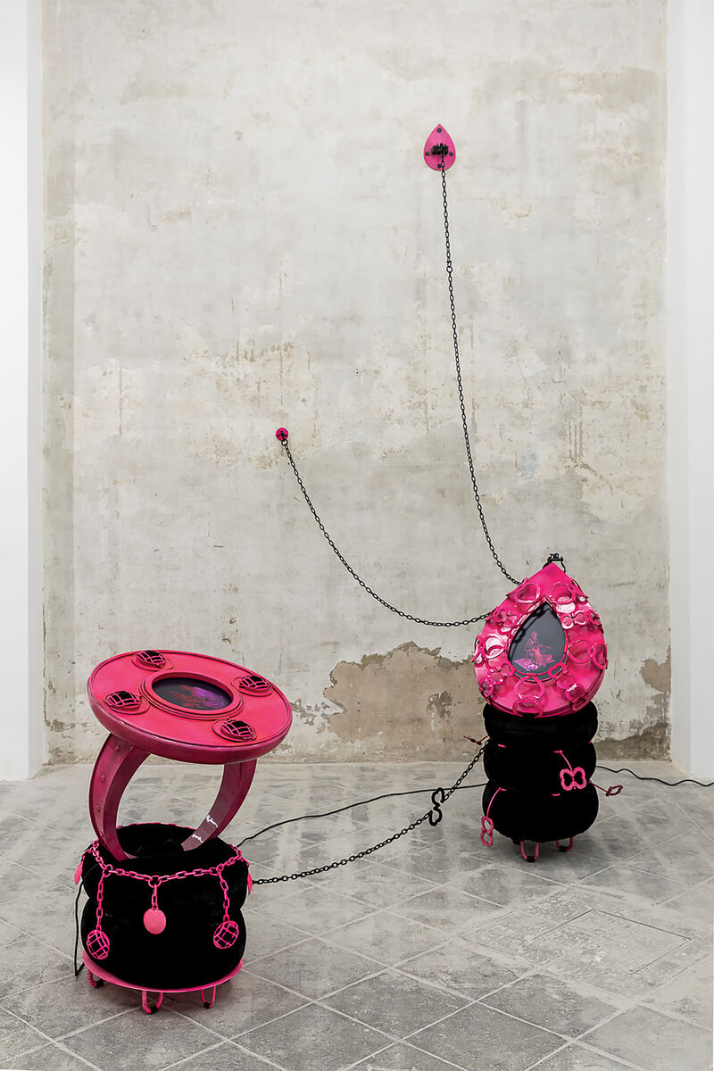 Cotton Candy Maker - a Sculpture & Installation by Anna Skoromnaya